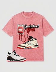 Cream World’s Best Dad 3s Zadago Washed T-shirt Sneakerhead Blood Graphic