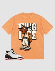 Cream World’s Best Dad 3s Zadago Washed T-shirt Thug Life Graphic