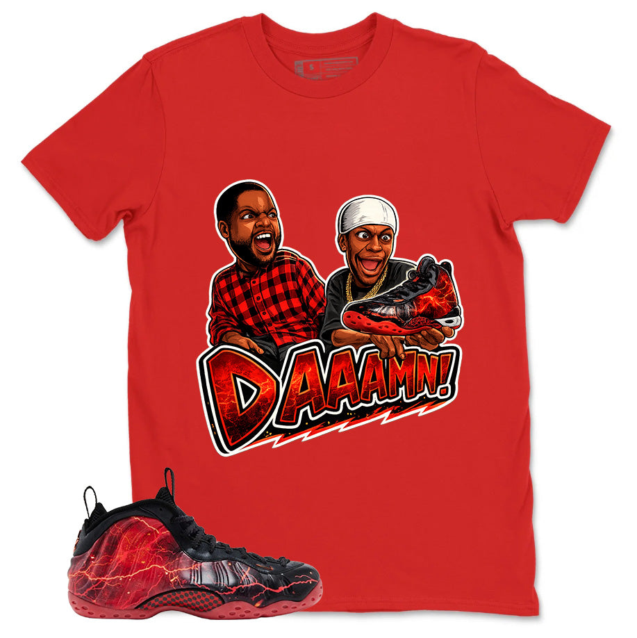 Daaamn Sneaker Meme Graphic Tee, Shirt to Match Air Foamposite Stranger Things, Air Foamposite Unisex Blue Shirt