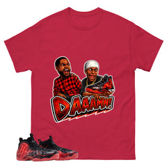 Daaamn Sneaker Meme Graphic Tee, Shirt to Match Air Foamposite Stranger Things, Air Foamposite Unisex Blue Shirt
