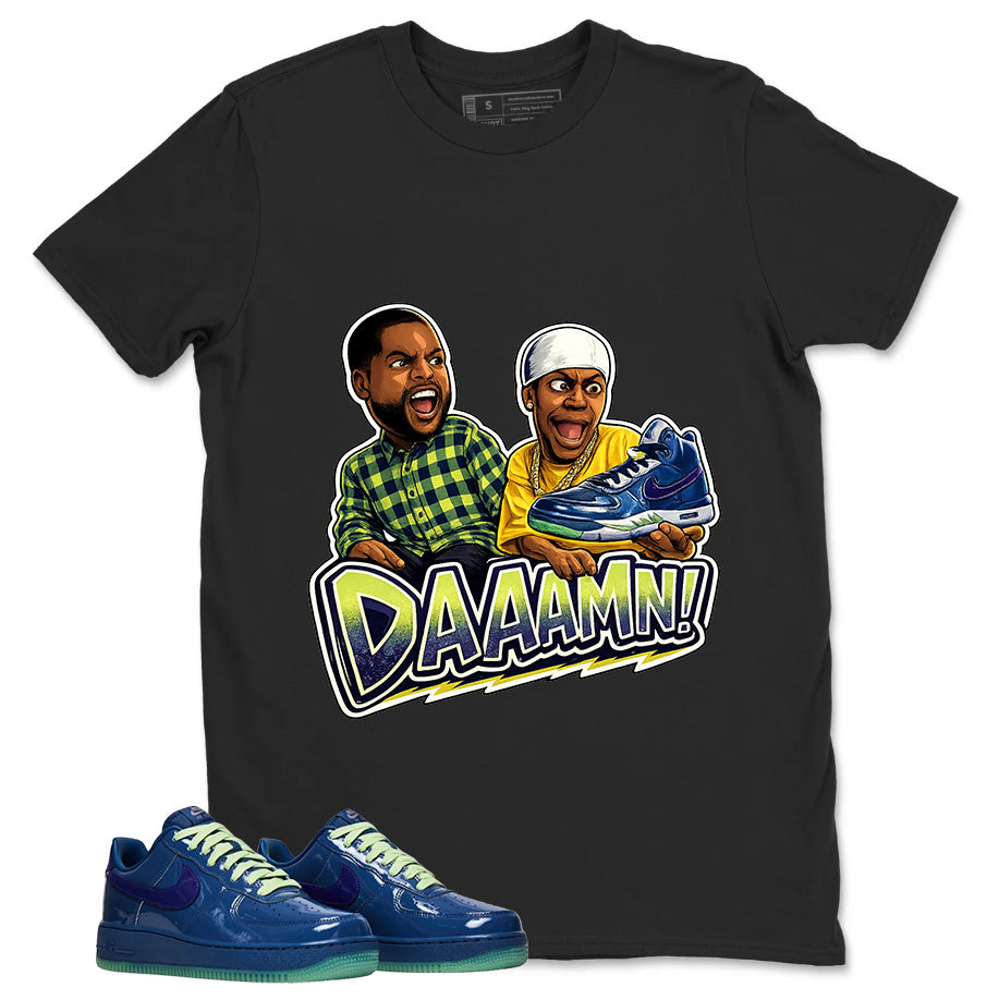 Daaamn Sneaker Meme Graphic Tee, Shirt to Match Air Force 1 Mystic Navy, Air Force 1 Unisex Shirt