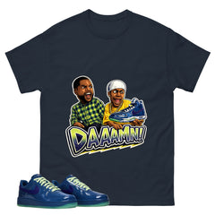 Daaamn Sneaker Meme Graphic Tee, Shirt to Match Air Force 1 Mystic Navy, Air Force 1 Unisex Shirt