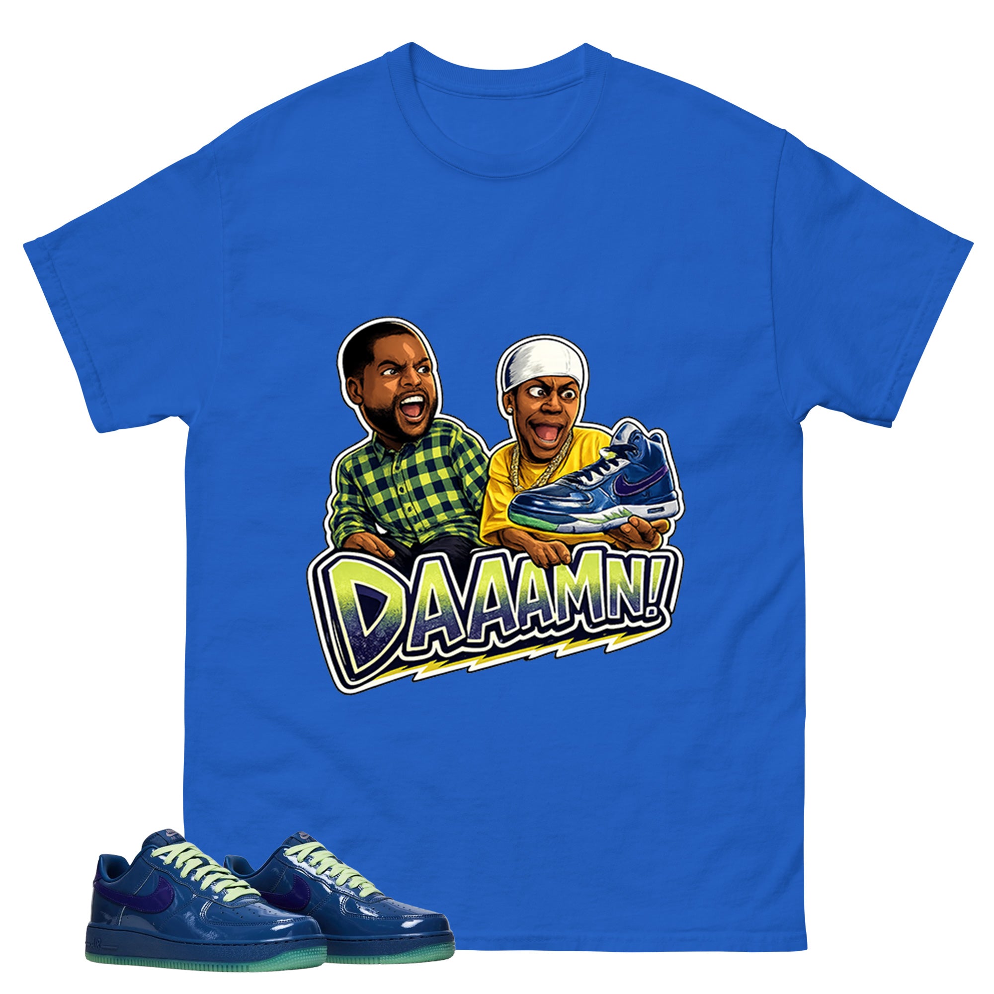 Daaamn Sneaker Meme Graphic Tee, Shirt to Match Air Force 1 Mystic Navy, Air Force 1 Unisex Shirt