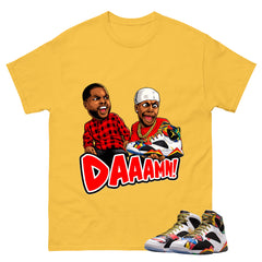 Daaamn Sneaker Meme Graphic Tee, Shirt to Match Air Jordan 7 Miro, Air Jordan 7 Miro Unisex Shirt