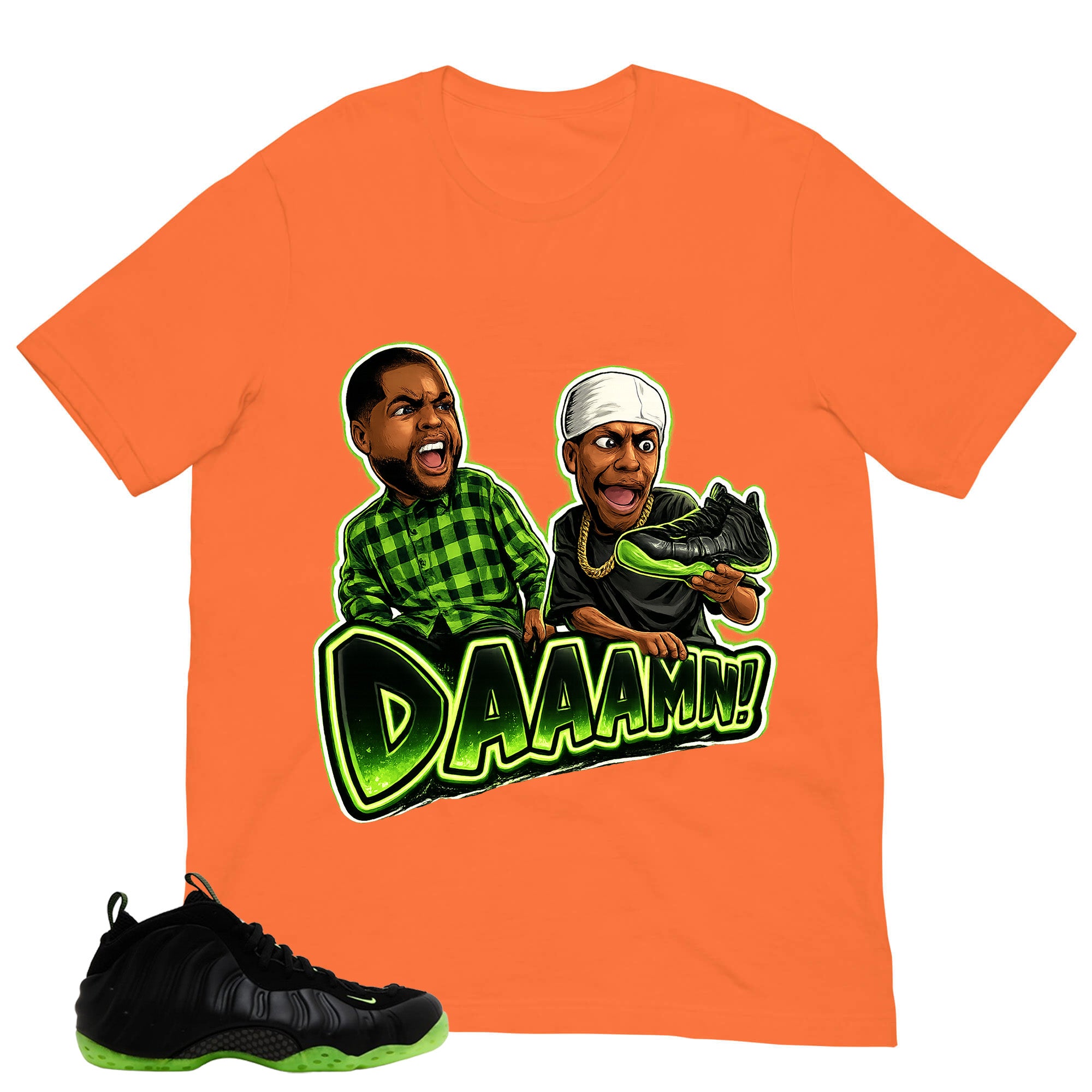 Daaamn Sneaker Shirt - Match Air Foamposite One Black Volt