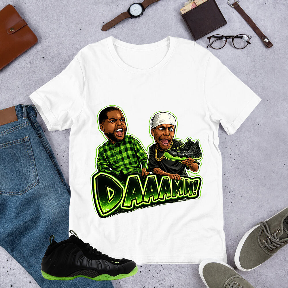 Daaamn Sneaker Shirt - Match Air Foamposite One Black Volt