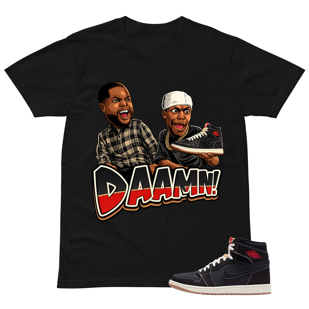 Daaamn Sneaker Shirt - Match Air Jordan 1 Flight Club