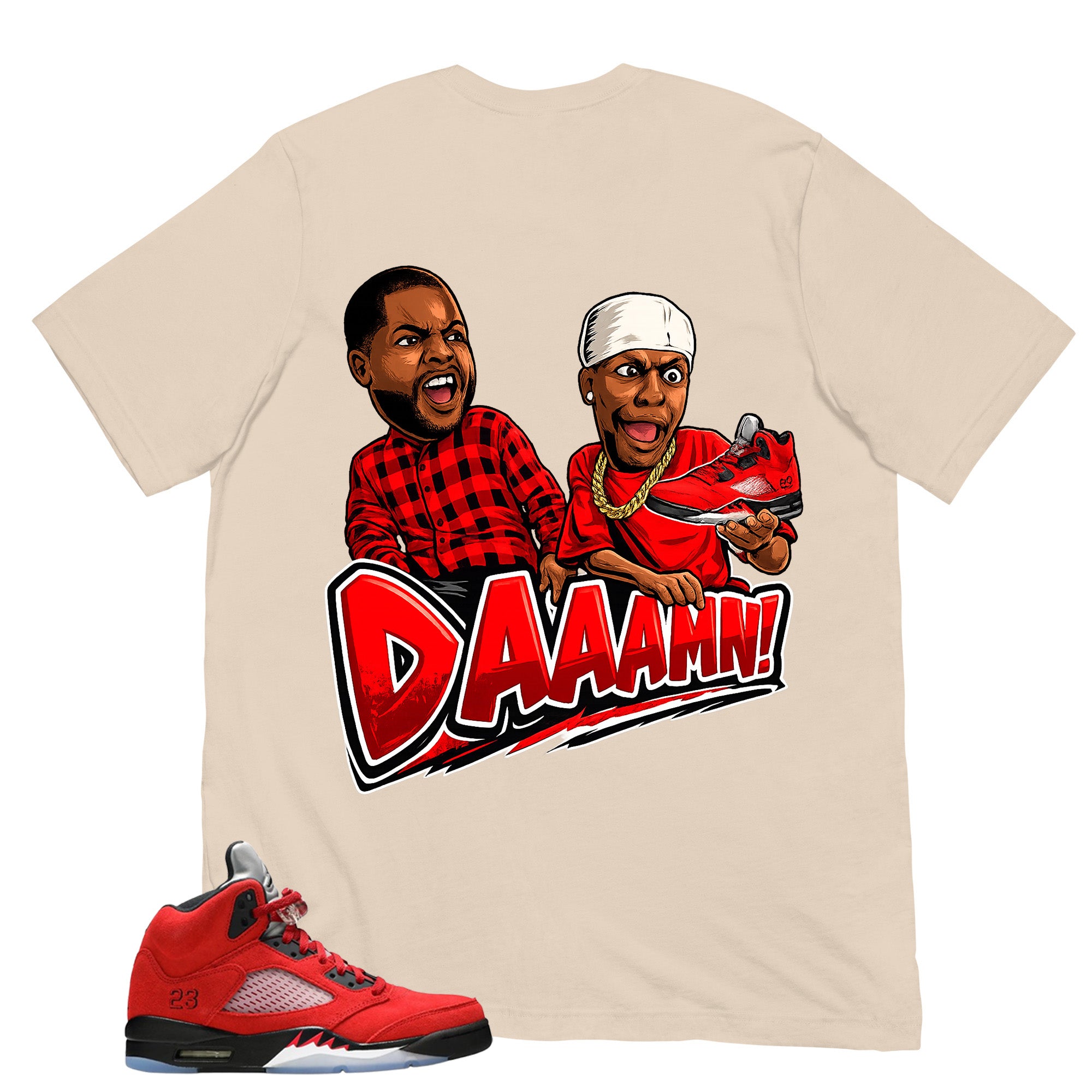 Daaamn Sneaker Shirt - Match Air Jordan 5 Raging Bull