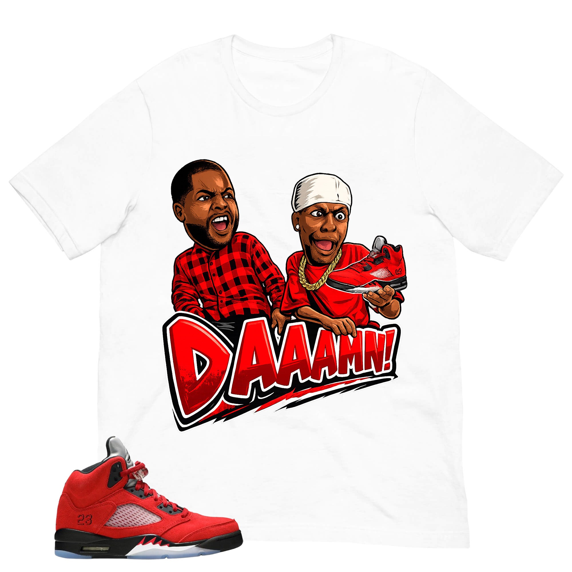 Daaamn Sneaker Shirt - Match Air Jordan 5 Raging Bull