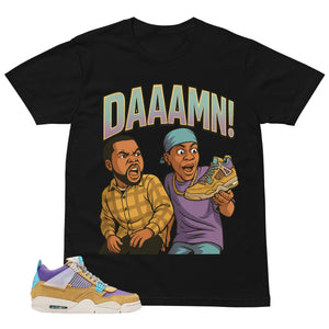 Daaamn Sneaker Shirt - Match Union LA x Air Jordan 4 Desert Moss