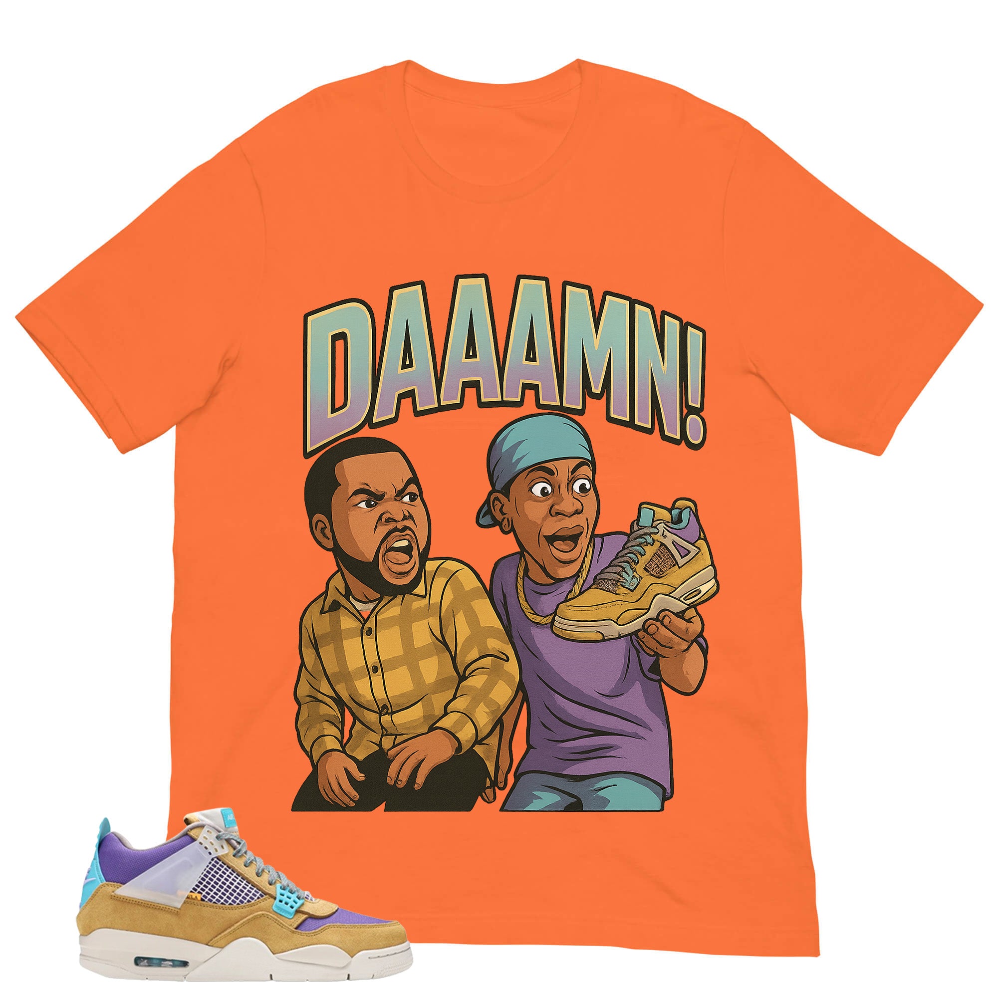 Daaamn Sneaker Shirt - Match Union LA x Air Jordan 4 Desert Moss