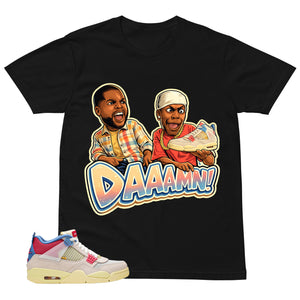 Daaamn Sneaker Shirt - Match Union LA x Air Jordan 4 Guava Ice