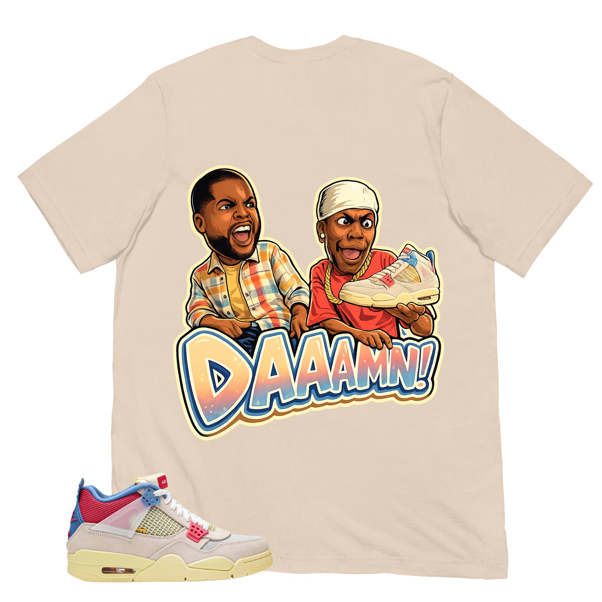 Daaamn Sneaker Shirt - Match Union LA x Air Jordan 4 Guava Ice