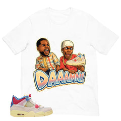 Daaamn Sneaker Shirt - Match Union LA x Air Jordan 4 Guava Ice
