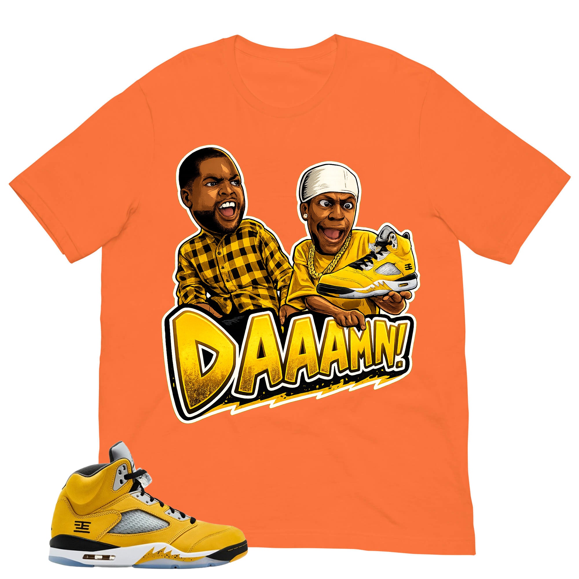 Graphic Tee Daaamn Sneaker Shirt - Matching Air Jordan 5 T23 Tokyo | Zadago