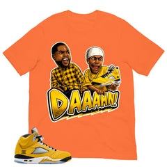 Graphic Tee Daaamn Sneaker Shirt - Matching Air Jordan 5 T23 Tokyo | Zadago