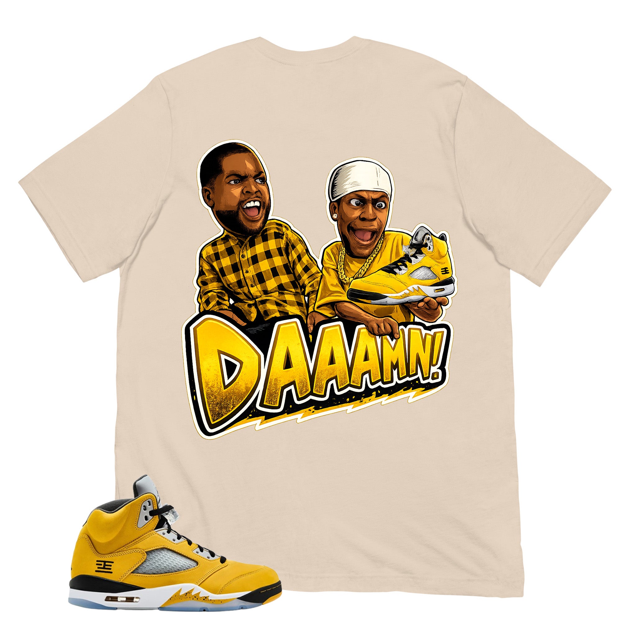 Graphic Tee Daaamn Sneaker Shirt - Matching Air Jordan 5 T23 Tokyo | Zadago