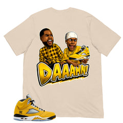 Graphic Tee Daaamn Sneaker Shirt - Matching Air Jordan 5 T23 Tokyo | Zadago