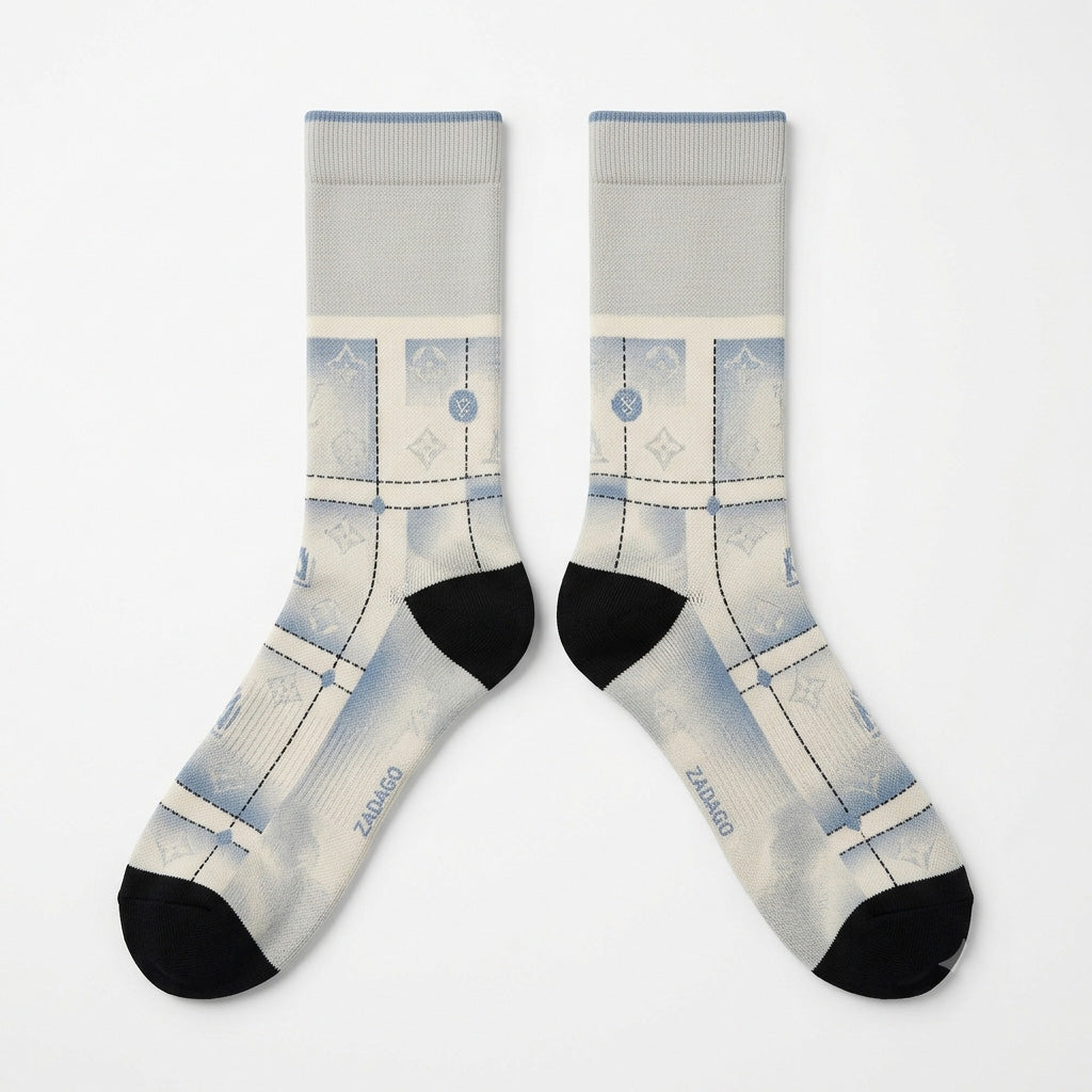 Dawn Socks – A Ma Maniére x Women’s Air Jordan 5 Inspired Mid-Calf Unisex Crew Socks