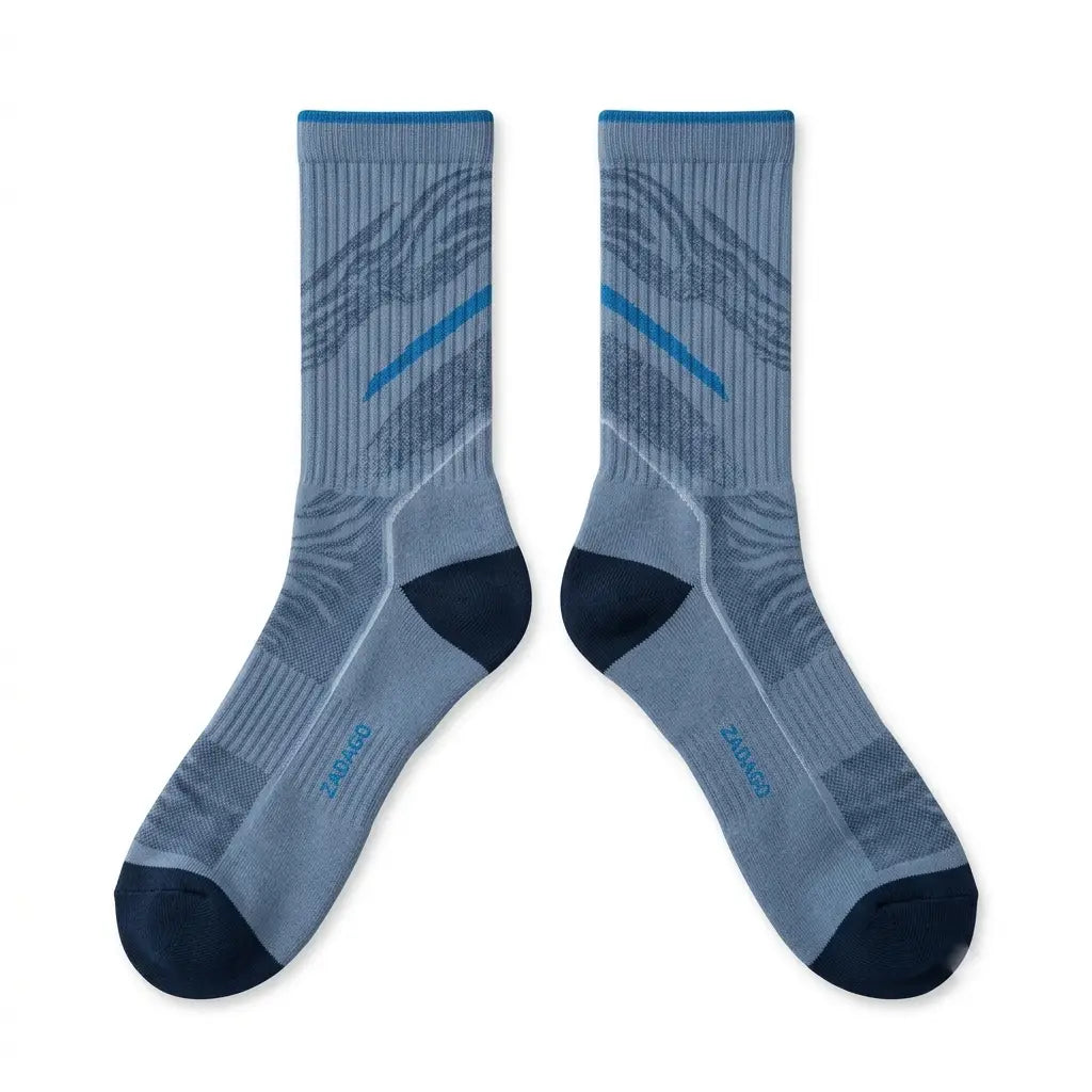 Diffused Blue Sneaker Match Socks – Air Jordan 6 Retro Inspired Mid-Calf Unisex Crew Socks