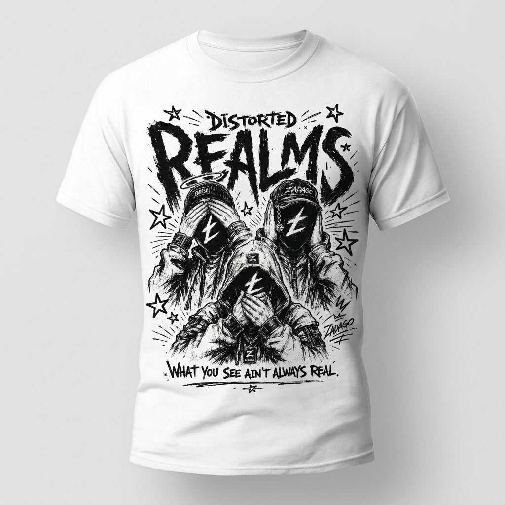 Distorted Realms What You See Ain't Always Real T-shirt