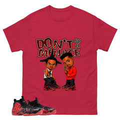 Don't Be A Menace Graphic Tee, Shirt to Match Air Foamposite Stranger Things, Air Foamposite Unisex Blue Shirt
