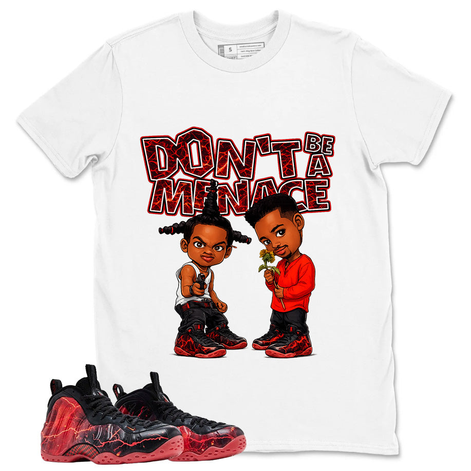 Don't Be A Menace Graphic Tee, Shirt to Match Air Foamposite Stranger Things, Air Foamposite Unisex Blue Shirt