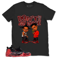 Don't Be A Menace Graphic Tee, Shirt to Match Air Foamposite Stranger Things, Air Foamposite Unisex Blue Shirt