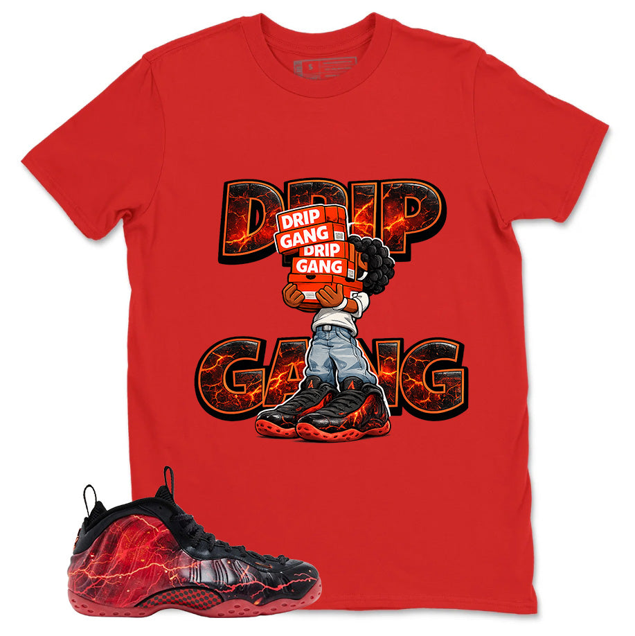 Drip Gang Graphic Tee, Shirt to Match Air Foamposite Stranger Things, Air Foamposite Unisex Blue Shirt