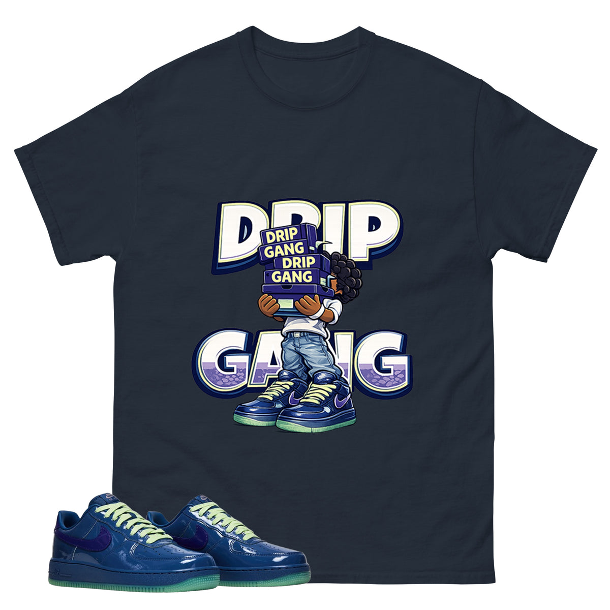 Drip Gang Graphic Tee, Shirt to Match Air Force 1 Mystic Navy, Air Force 1 Unisex Shirt