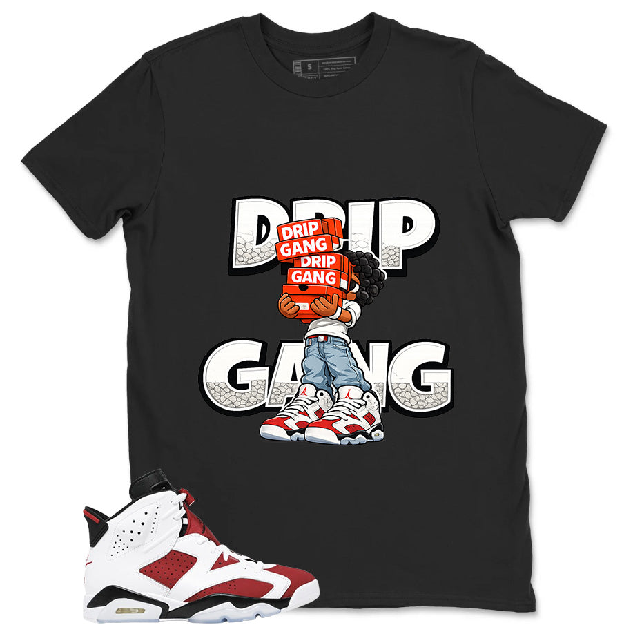 Drip Gang Shirt - Match White Air Jordan 6 Carmine