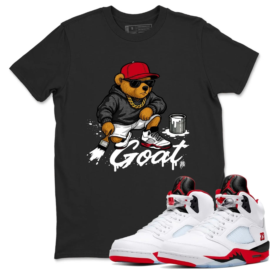 Goat GT Shirt - Match Air Jordan 5 'Fire Red' 2025