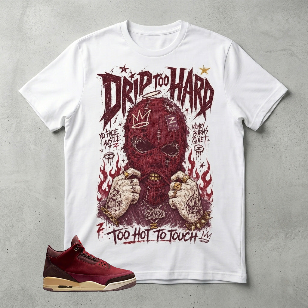 Drip To Hard Graphic Tee - Shirt To Match Air Jordan 3 Bin23