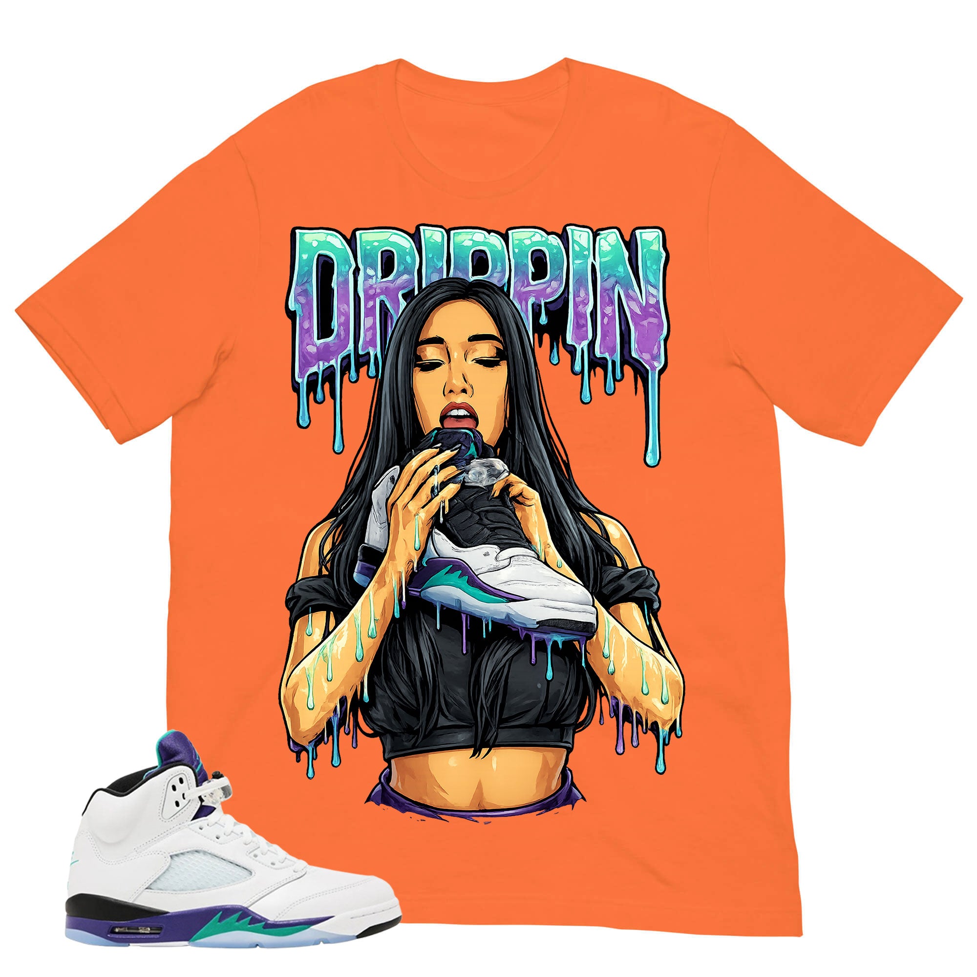 Drippin Girl Shirt - Matching Air Jordan 5 Retro 'Grape' 2025