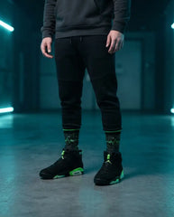 Electric Green Socks – Air Jordan 6 Retro Inspired Mid-Calf Unisex Crew Socks
