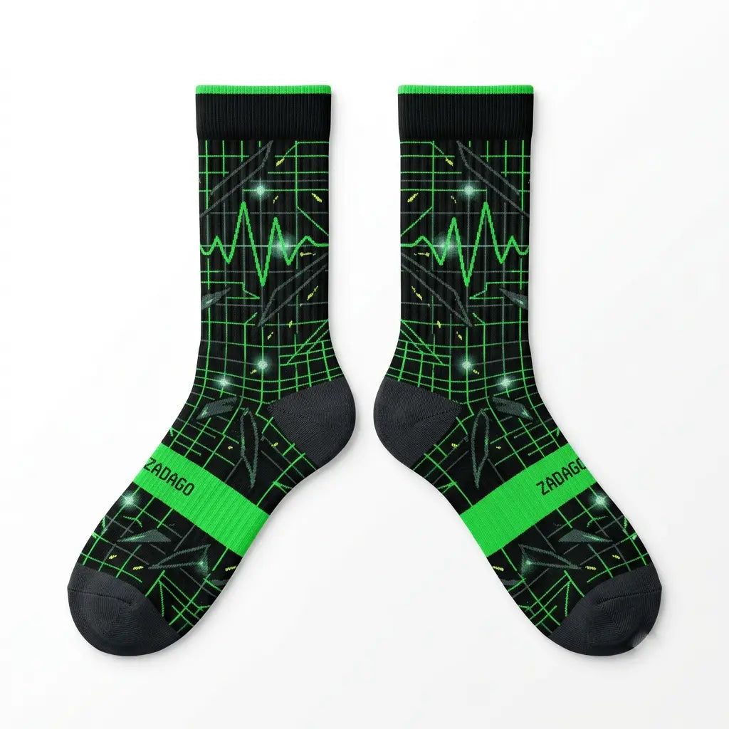 Electric Green Socks – Air Jordan 6 Retro Inspired Mid-Calf Unisex Crew Socks