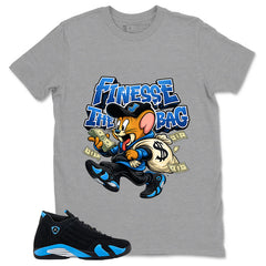 Finesse The Bag Shirt- Match Air Jordan 14 Black University Blue 2026