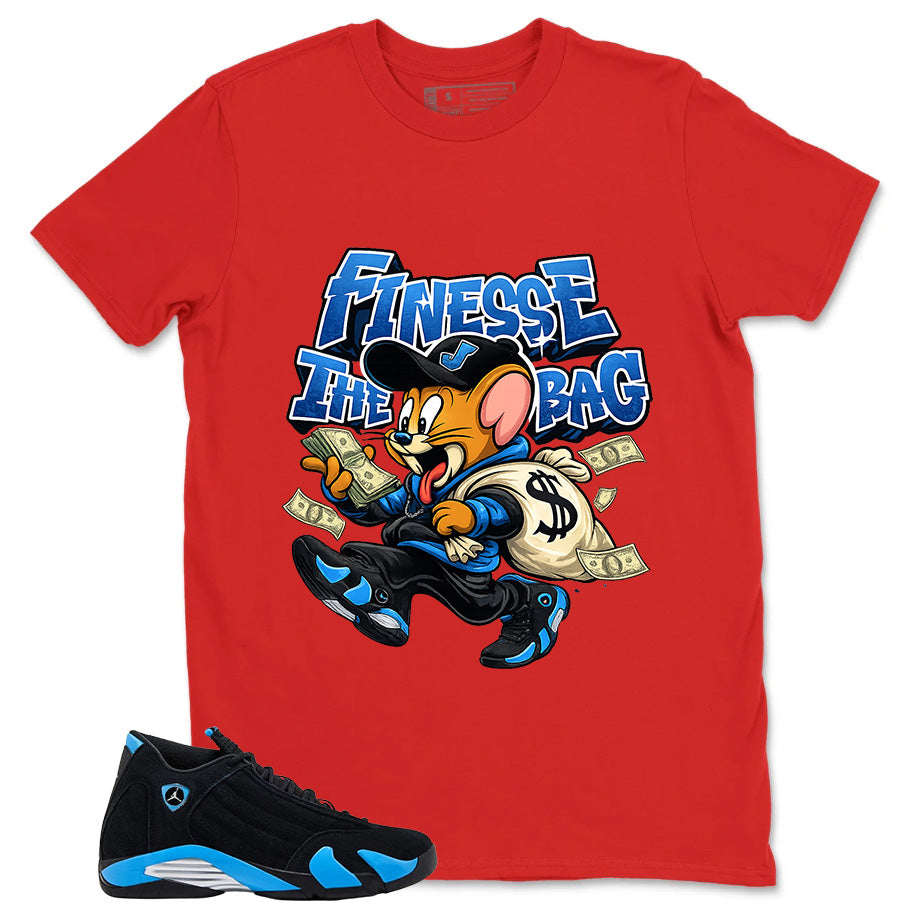 Finesse The Bag Shirt- Match Air Jordan 14 Black University Blue 2026