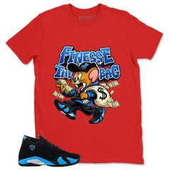 Finesse The Bag Shirt- Match Air Jordan 14 Black University Blue 2026
