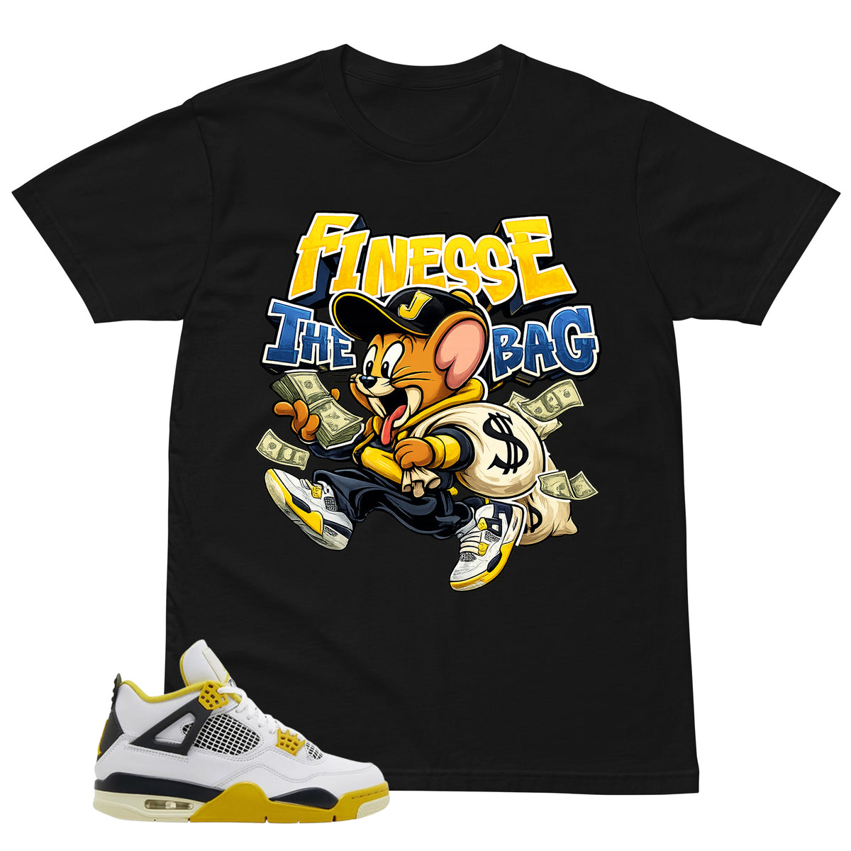 Finesse The Bag Shirt - Match Air Jordan 4 Vivid Sulfur