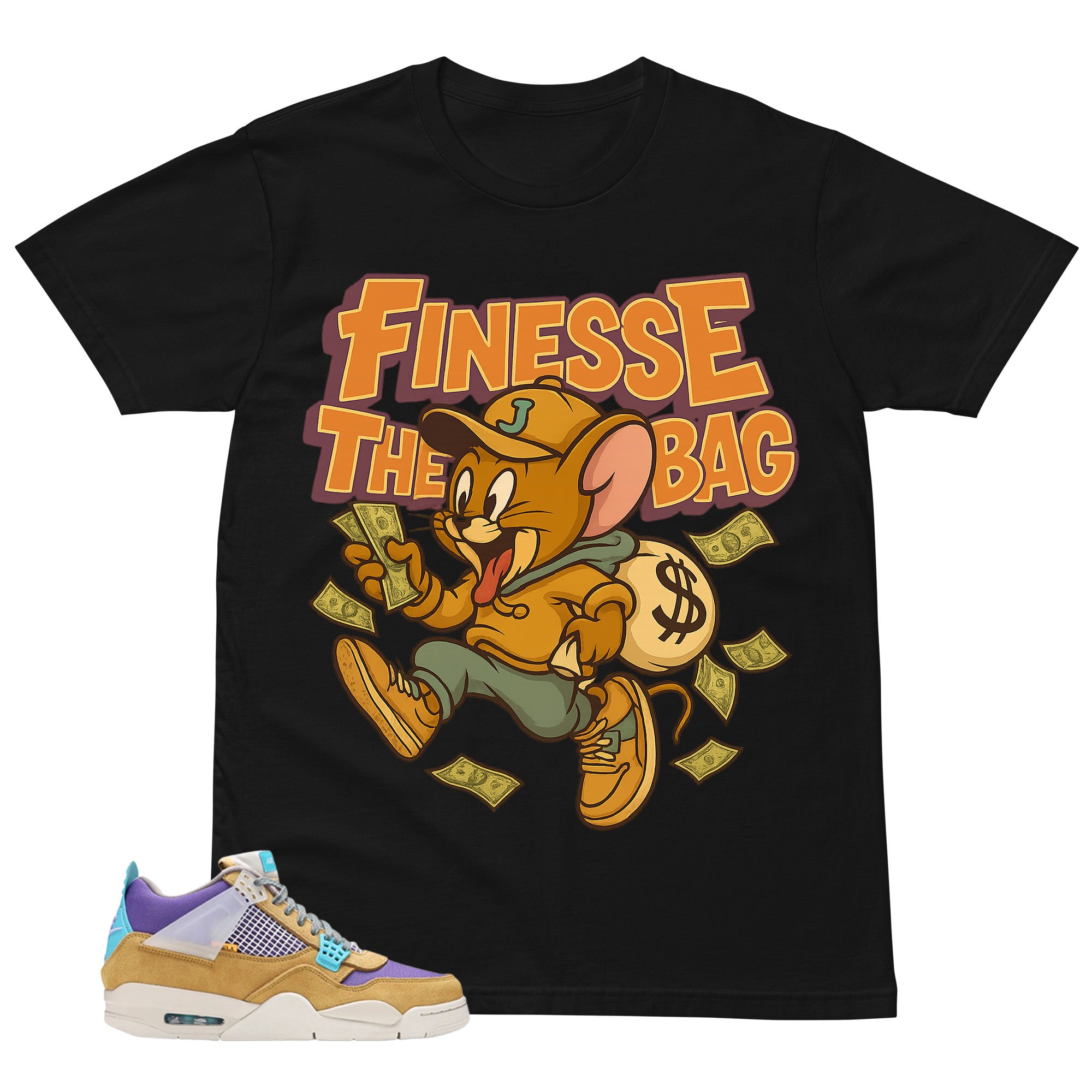 Finesse The Bag Shirt - Match Union LA x Air Jordan 4 Desert Moss