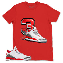 Fire Red 3s Zadago Shirt 3s Graphic