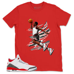 Fire Red 3s Zadago Shirt Air Ball Graphic
