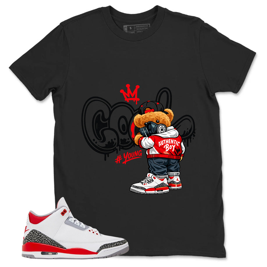 Fire Red 3s Zadago Shirt Cool Boy Graphic