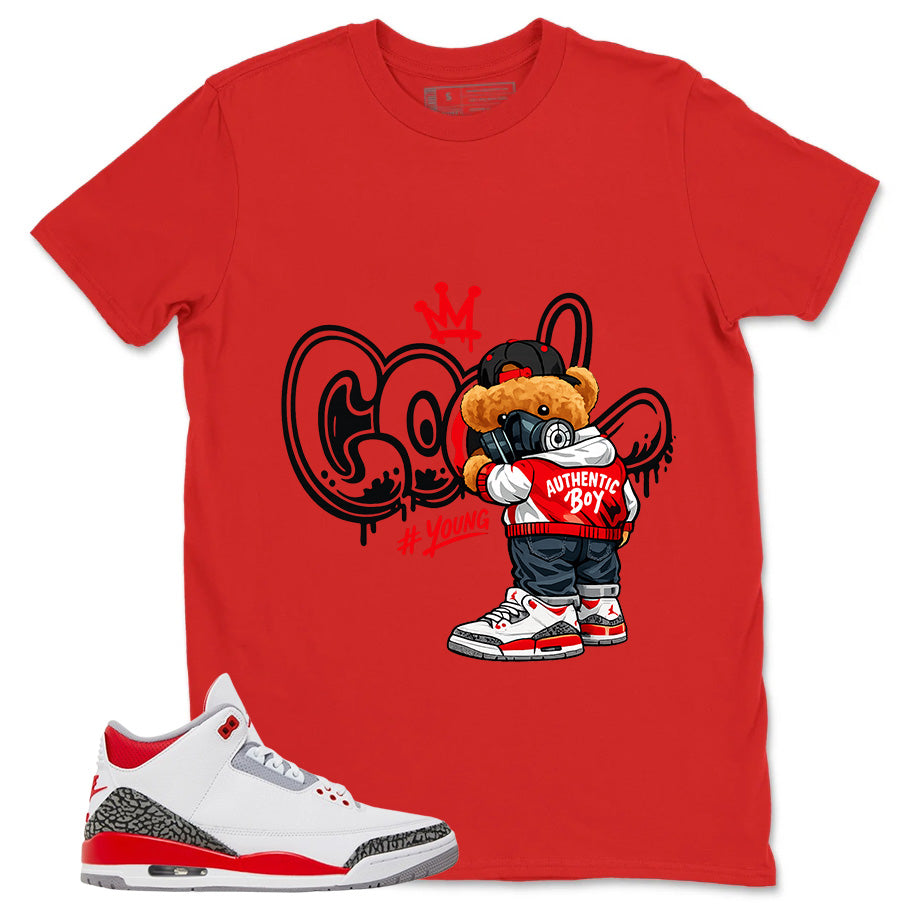 Fire Red 3s Zadago Shirt Cool Boy Graphic