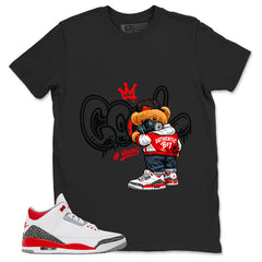 Fire Red 3s Zadago Shirt Cool Boy Graphic