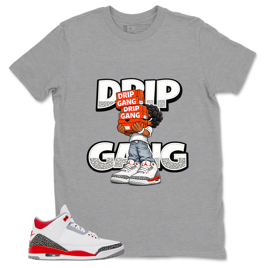 Fire Red 3s Zadago Shirt Drip Gang Graphic
