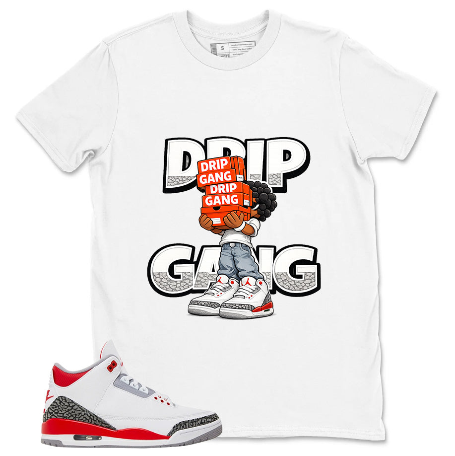 Fire Red 3s Zadago Shirt Drip Gang Graphic