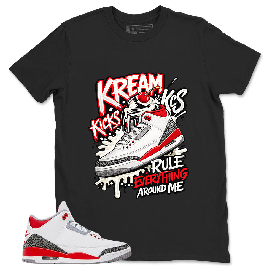 Fire Red 3s Zadago Shirt Kream Kicks Graphic