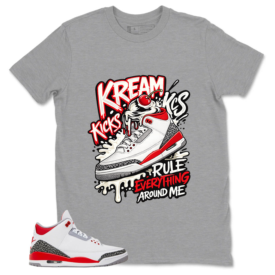 Fire Red 3s Zadago Shirt Kream Kicks Graphic